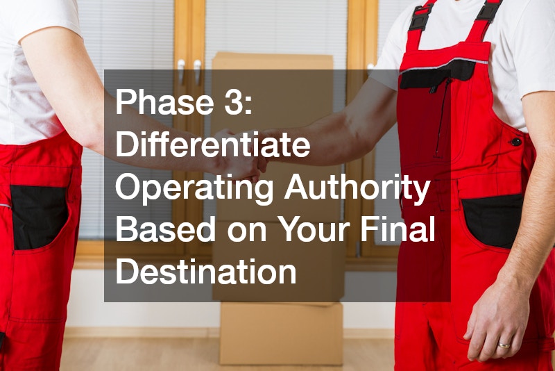 Phase 3: Differentiate Operating Authority Based on Your Final Destination