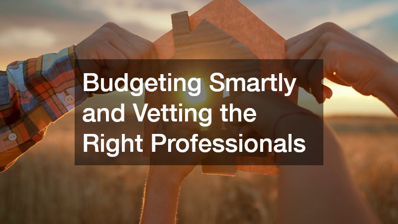 Budgeting Smartly and Vetting the Right Professionals