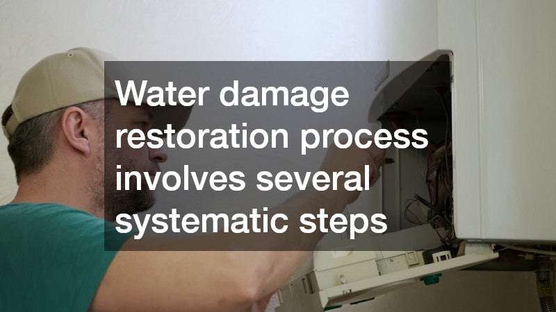 Water damage restoration process involves several systematic steps