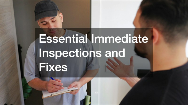Essential Immediate Inspections and Fixes