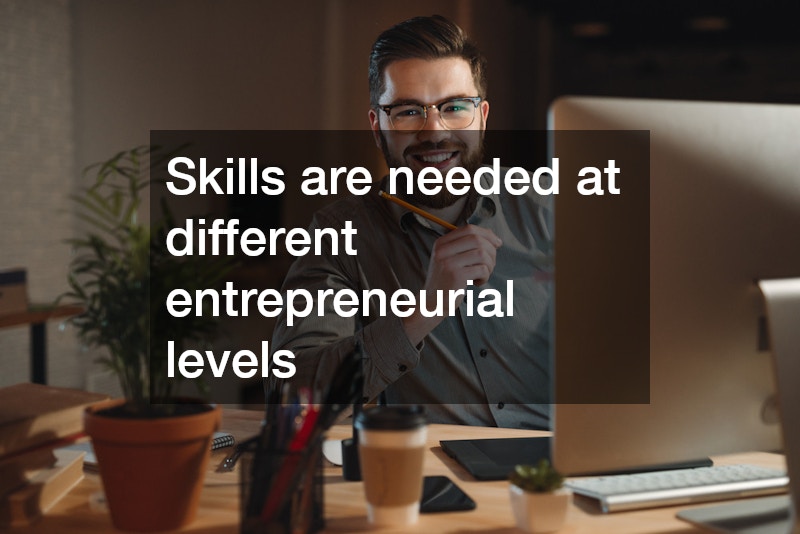 Skills are needed at different entrepreneurial levels