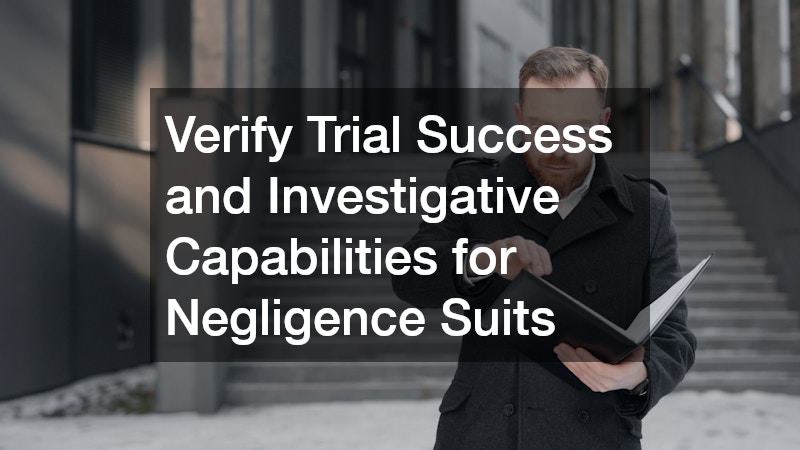Verify Trial Success and Investigative Capabilities for Negligence Suits