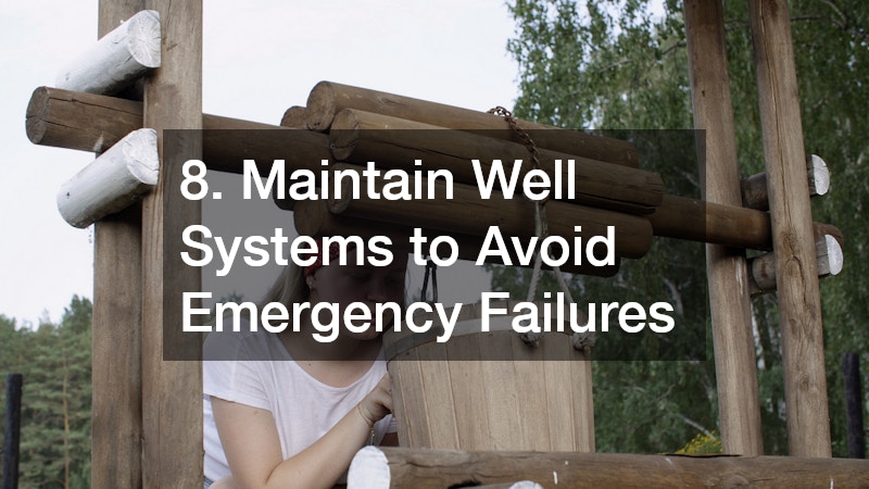 8. Maintain Well Systems to Avoid Emergency Failures