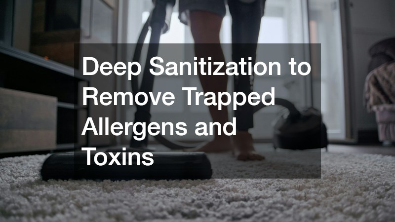 Deep Sanitization to Remove Trapped Allergens and Toxins