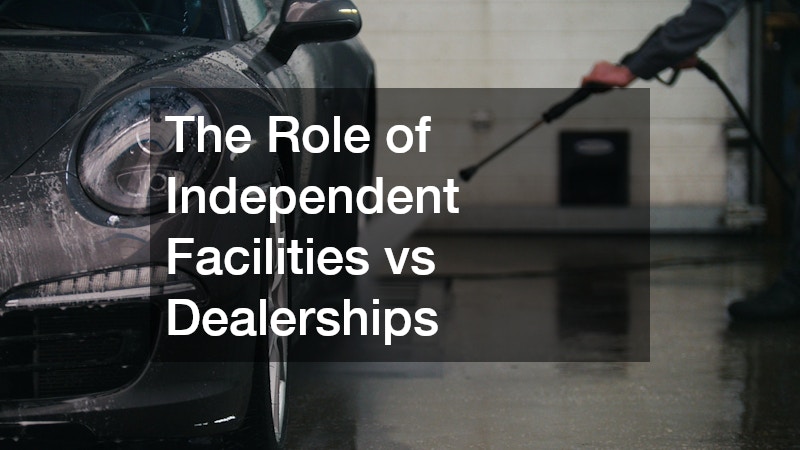 The Role of Independent Facilities vs Dealerships