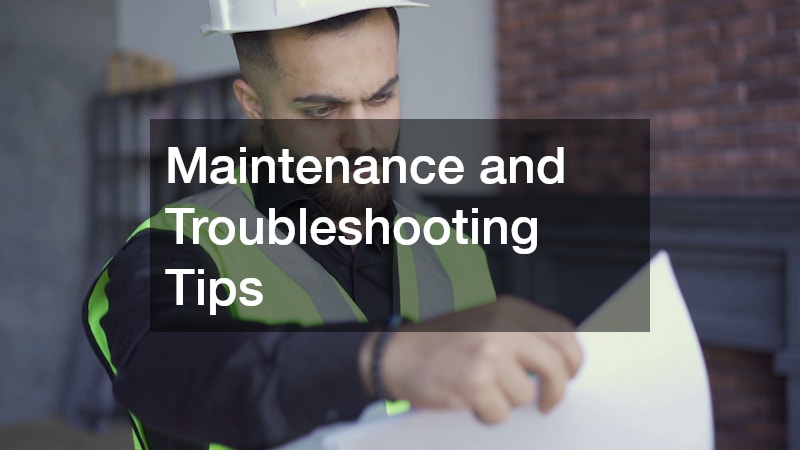 Maintenance and Troubleshooting Tips