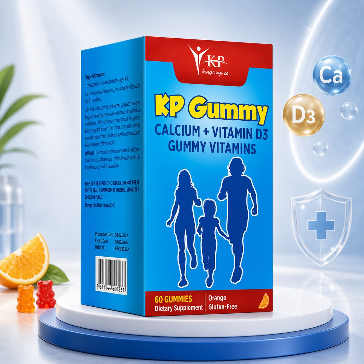 KP Gummy Calc.+Vita.D3 60 Gums