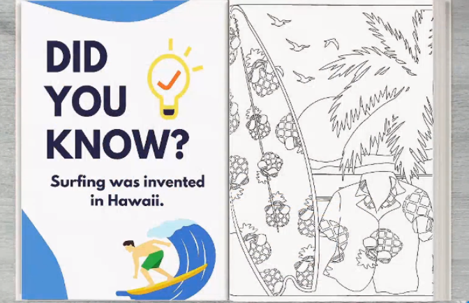 Coloring Book With Hawaii Fun Facts Coloring Book With Hawaii Fun Facts
