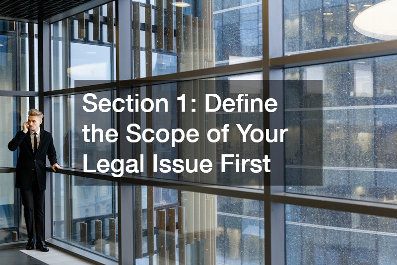 Section 1: Define the Scope of Your Legal Issue First