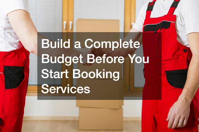 Build a Complete Budget Before You Start Booking Services