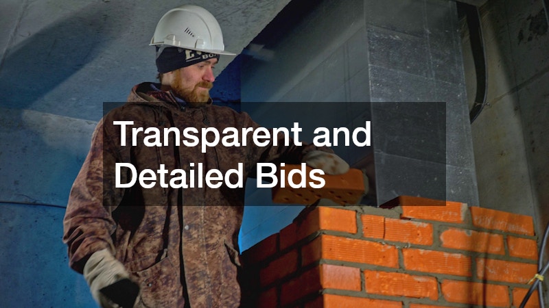 Transparent and Detailed Bids