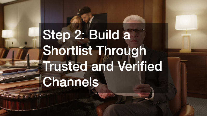 Step 2: Build a Shortlist Through Trusted and Verified Channels