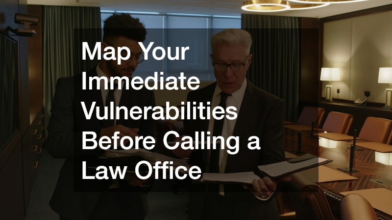 Map Your Immediate Vulnerabilities Before Calling a Law Office