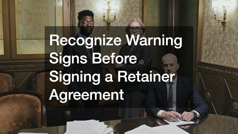 Recognize Warning Signs Before Signing a Retainer Agreement