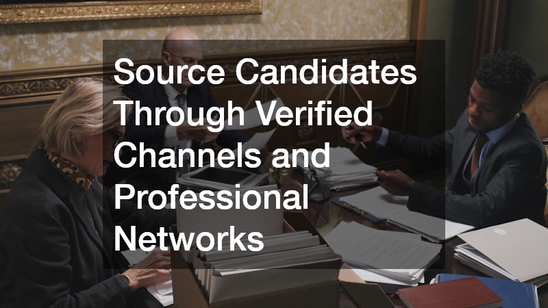 Source Candidates Through Verified Channels and Professional Networks