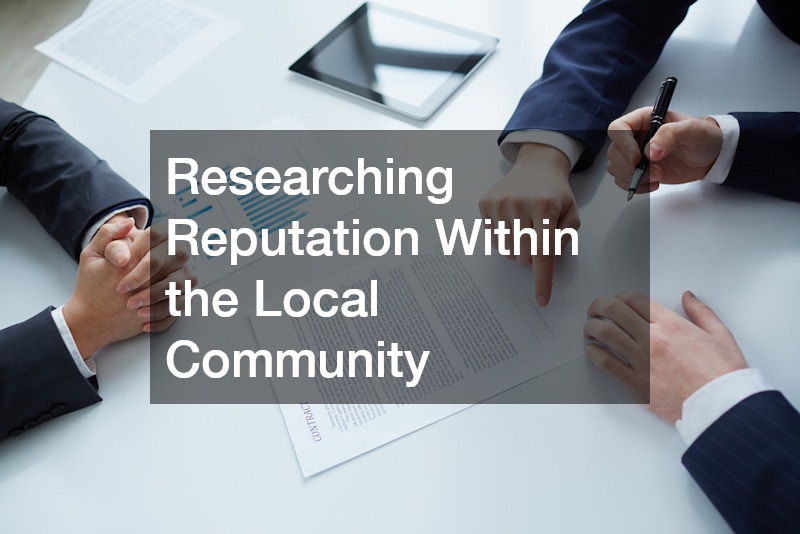 Researching Reputation Within the Local Community