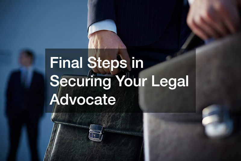 Final Steps in Securing Your Legal Advocate