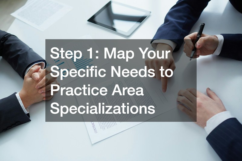 Step 1: Map Your Specific Needs to Practice Area Specializations