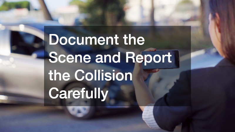 Document the Scene and Report the Collision Carefully