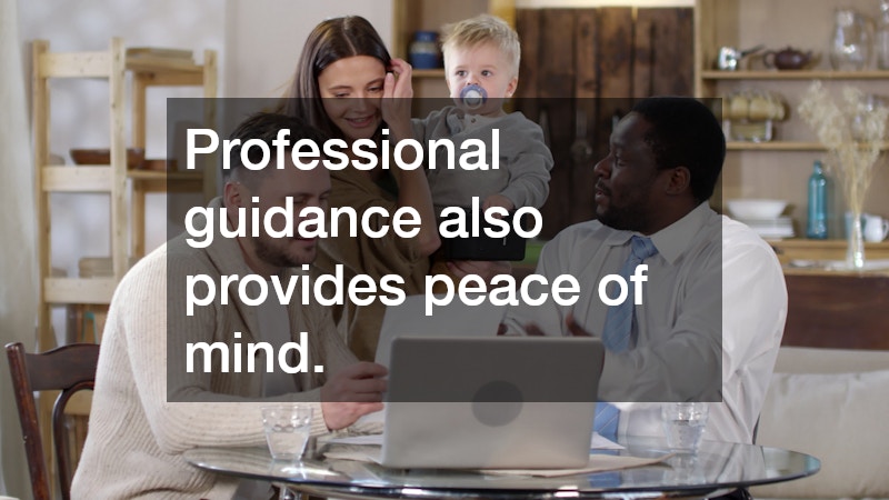 Professional guidance also provides peace of mind.