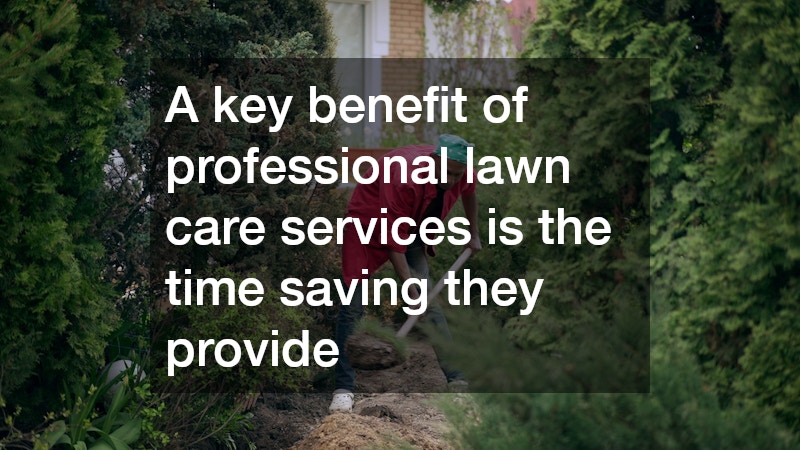 A key benefit of professional lawn care services is the time saving they provide