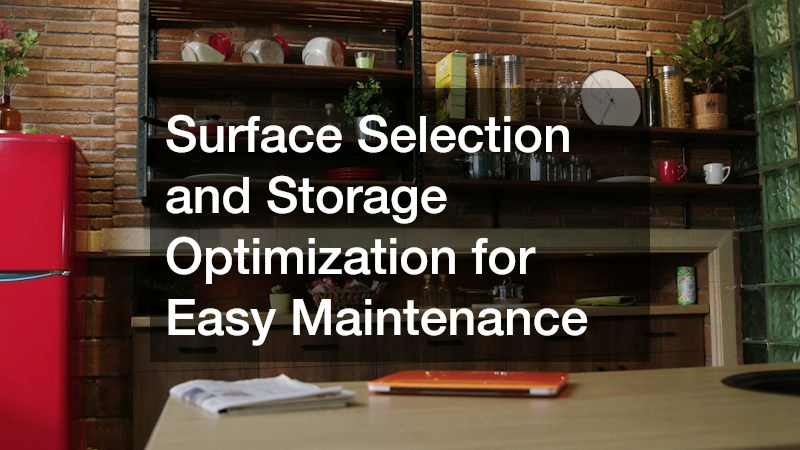 Surface Selection and Storage Optimization for Easy Maintenance
