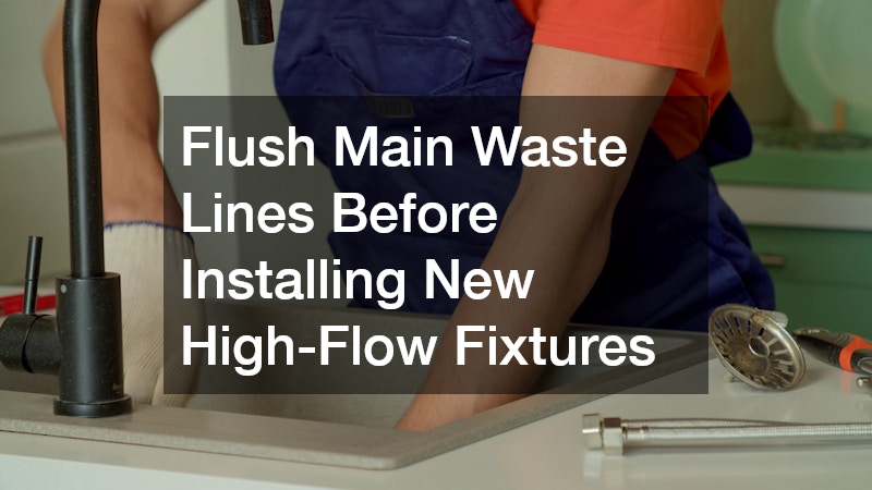 Flush Main Waste Lines Before Installing New High-Flow Fixtures