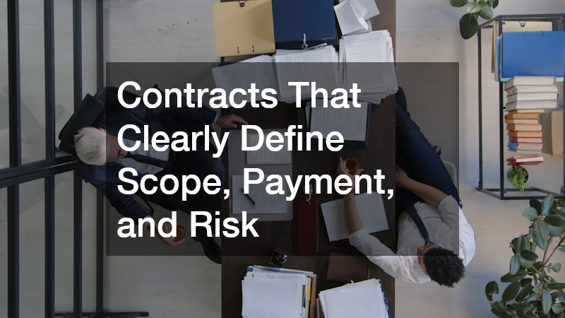 Contracts That Clearly Define Scope, Payment, and Risk