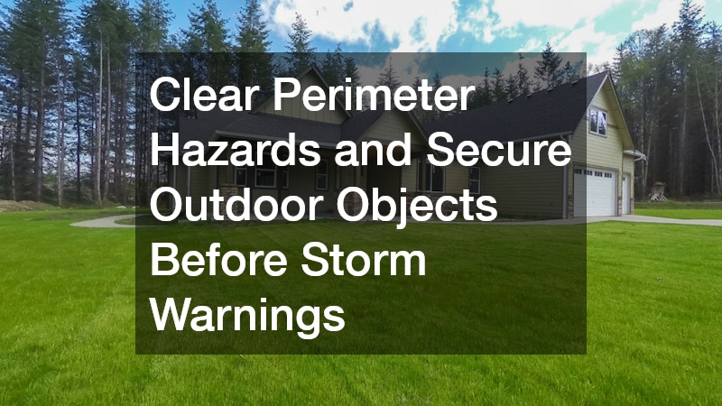 Clear Perimeter Hazards and Secure Outdoor Objects Before Storm Warnings