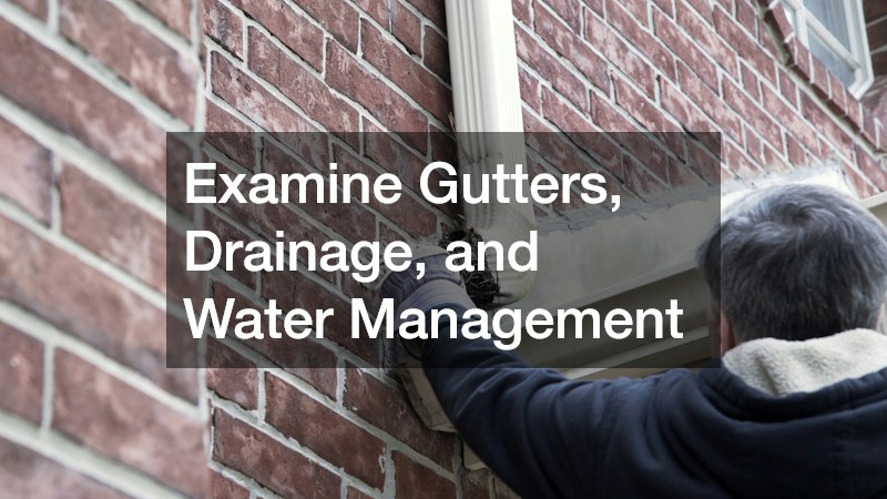 Examine Gutters, Drainage, and Water Management