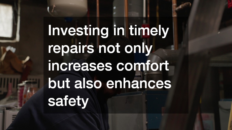 Investing in timely repairs not only increases comfort but also enhances safety