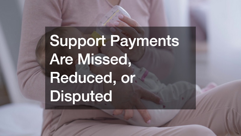 Support Payments Are Missed, Reduced, or Disputed