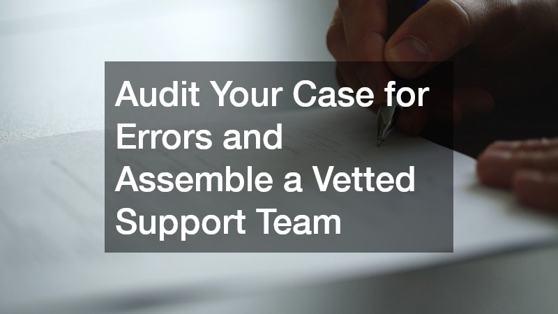 Audit Your Case for Errors and Assemble a Vetted Support Team