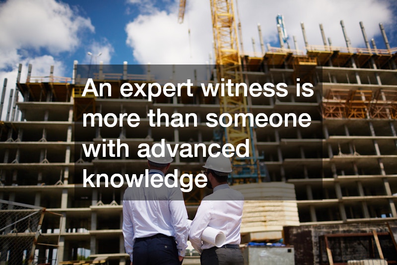 An expert witness is more than someone with advanced knowledge