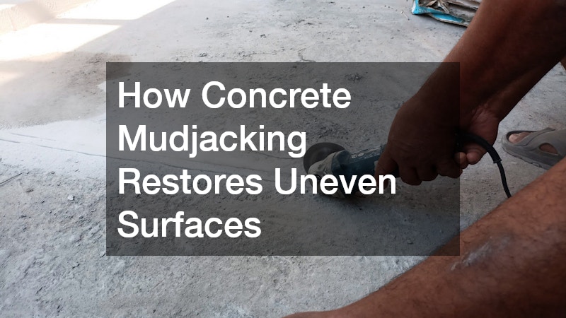 How Concrete Mudjacking Restores Uneven Surfaces
