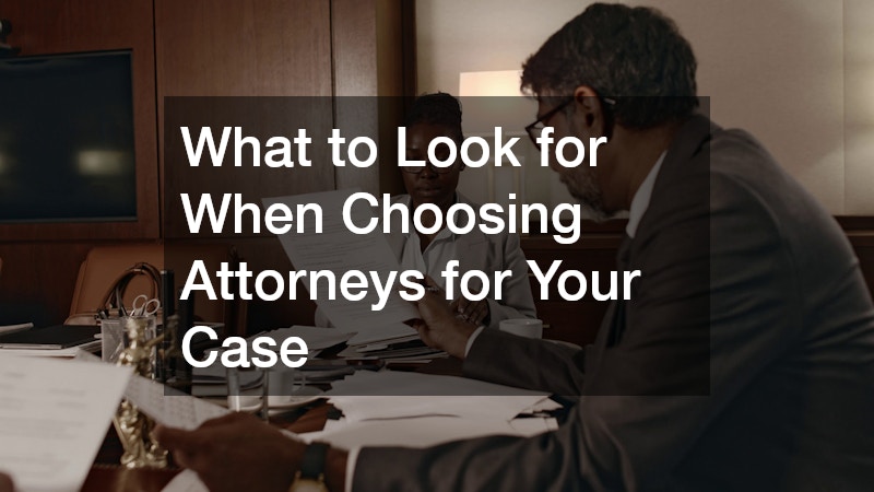 What to Look for When Choosing Attorneys for Your Case