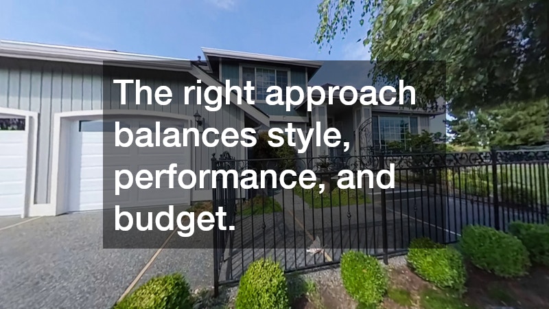 The right approach balances style, performance, and budget.