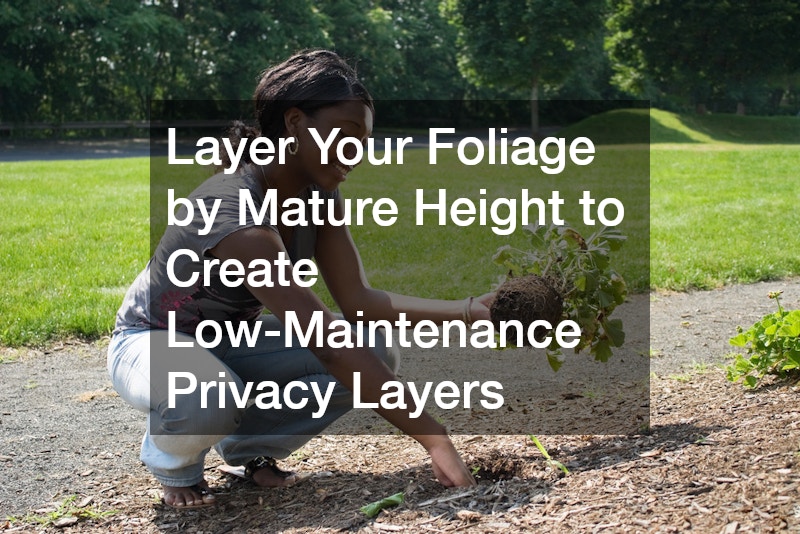 Layer Your Foliage by Mature Height to Create Low-Maintenance Privacy Layers