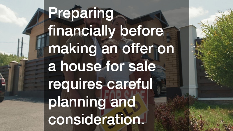 Preparing financially before making an offer on a house for sale requires careful planning and consideration.