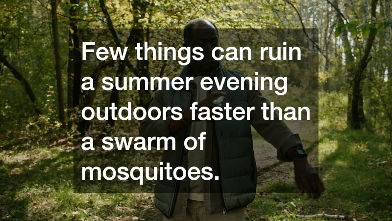 Few things can ruin a summer evening outdoors faster than a swarm of mosquitoes. 