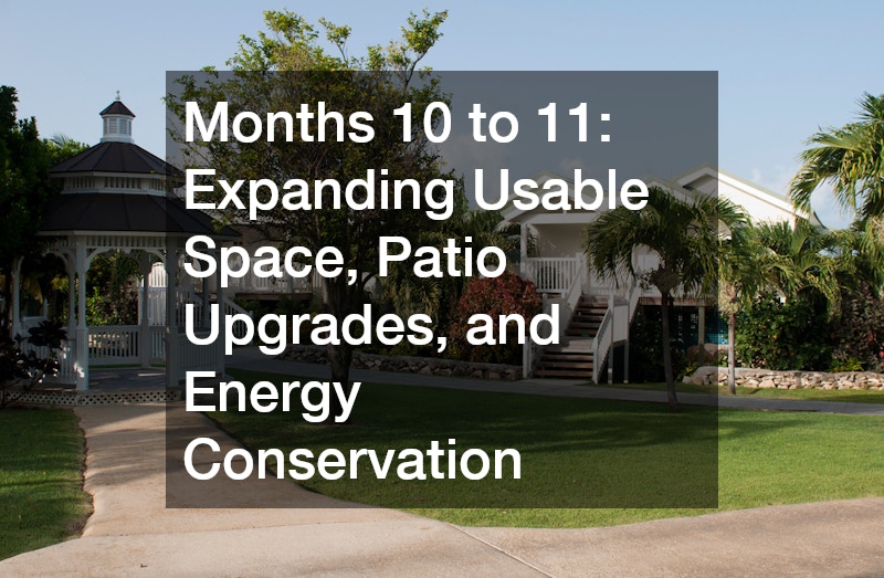 Months 10 to 11: Expanding Usable Space, Patio Upgrades, and Energy Conservation