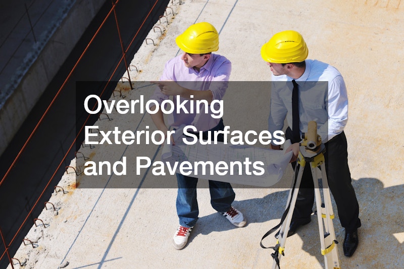 Overlooking Exterior Surfaces and Pavements