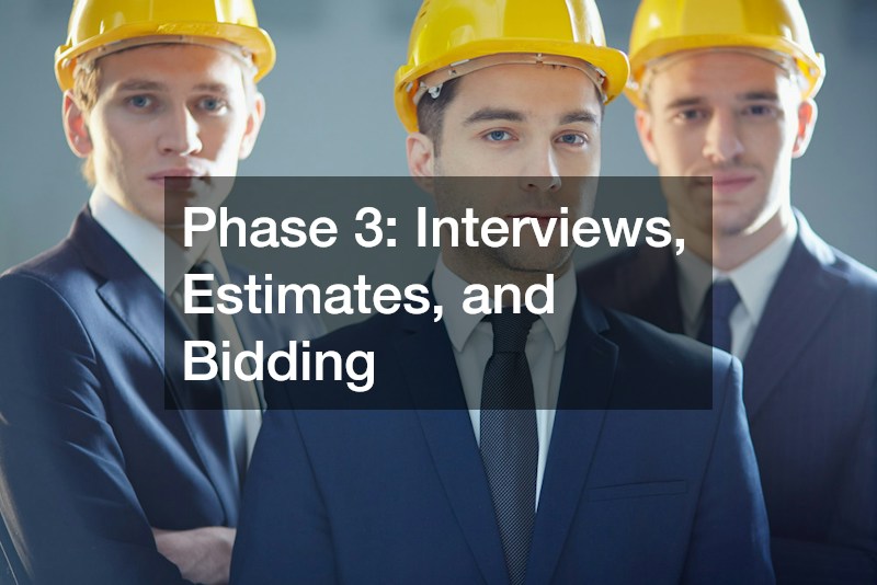 Phase 3: Interviews, Estimates, and Bidding
