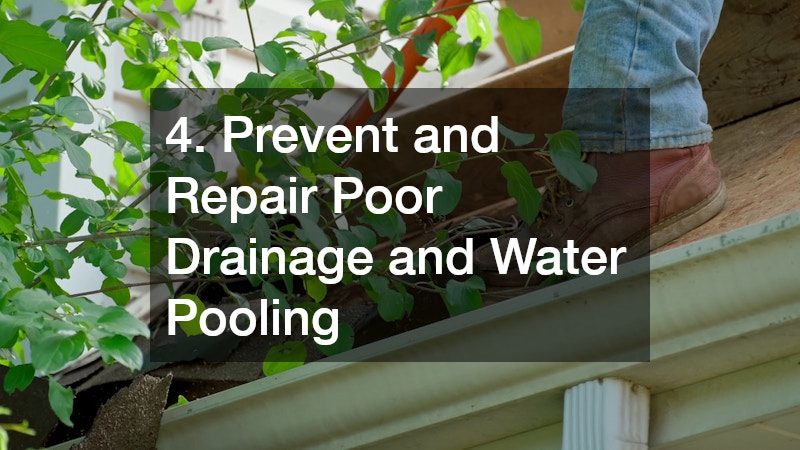 4. Prevent and Repair Poor Drainage and Water Pooling