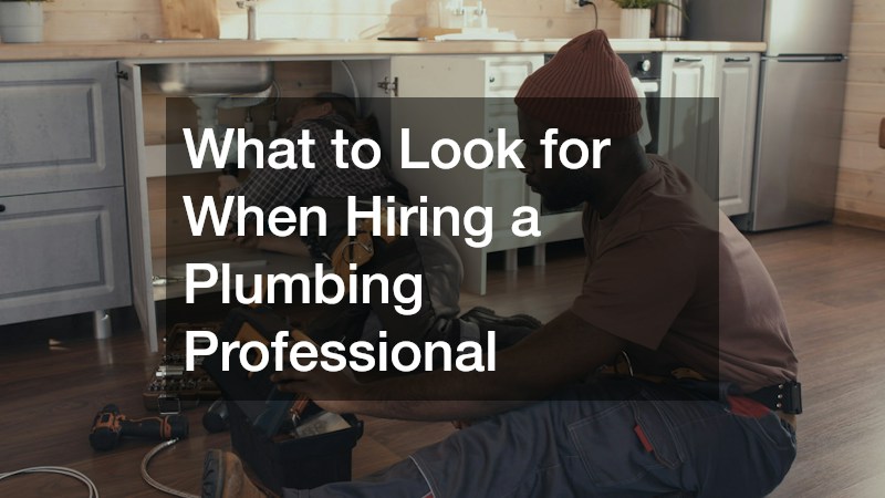 What to Look for When Hiring a Plumbing Professional