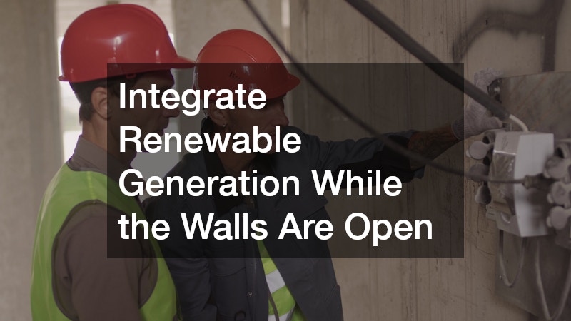 Integrate Renewable Generation While the Walls Are Open
