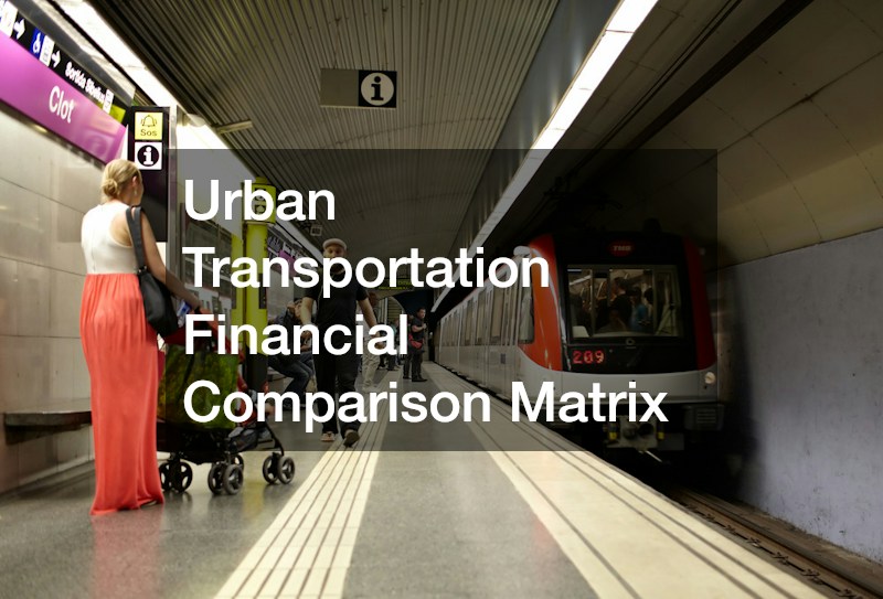 Urban Transportation Financial Comparison Matrix