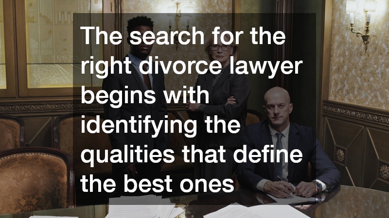 The search for the right divorce lawyer begins with identifying the qualities that define the best ones