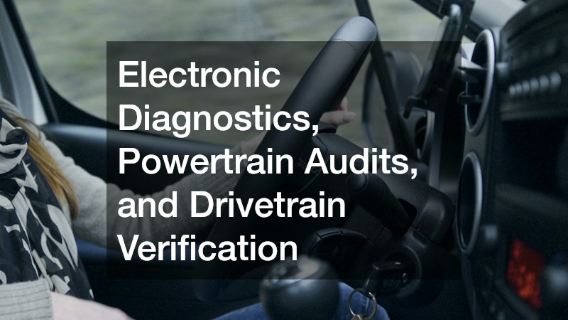 Electronic Diagnostics, Powertrain Audits, and Drivetrain Verification