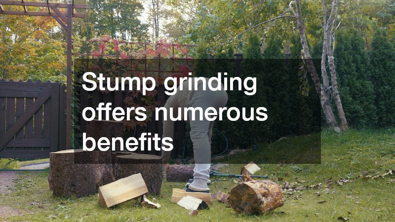 Stump grinding offers numerous benefits
